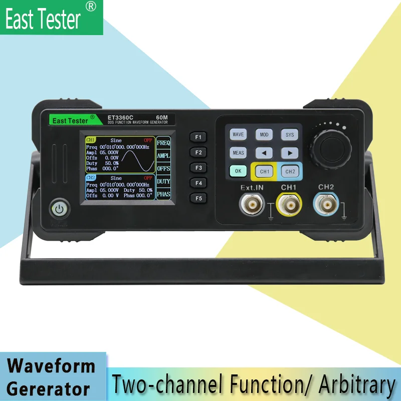 East Tester ET33C 20Mhz 40Mhz  - Dual Channel Arbitrary Waveform Function Generator 60Mhz recension och pris
