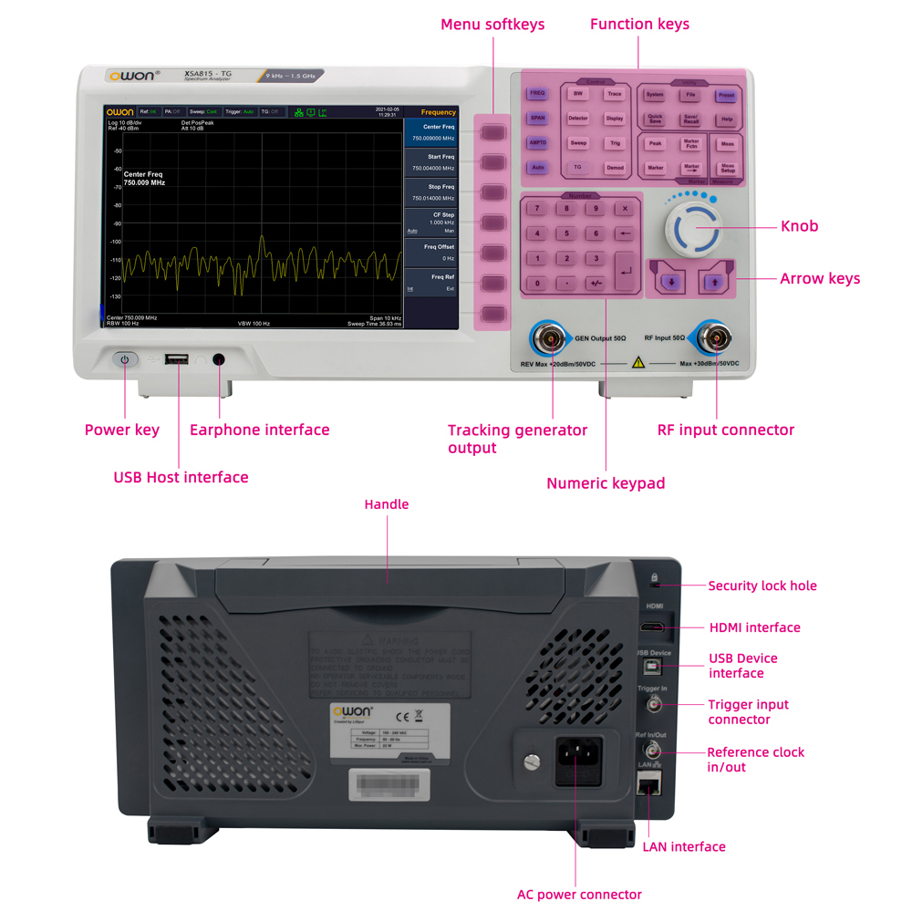 OWON XSA815TG Digital Spectrum - Spectrum Analyzer Tracking Generator 1.5Ghz recension och pris